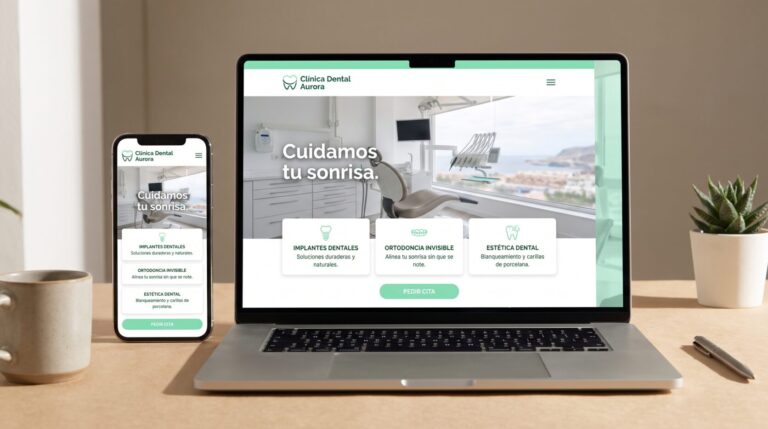 Ejemplo de web para clínicas dentales · portada
