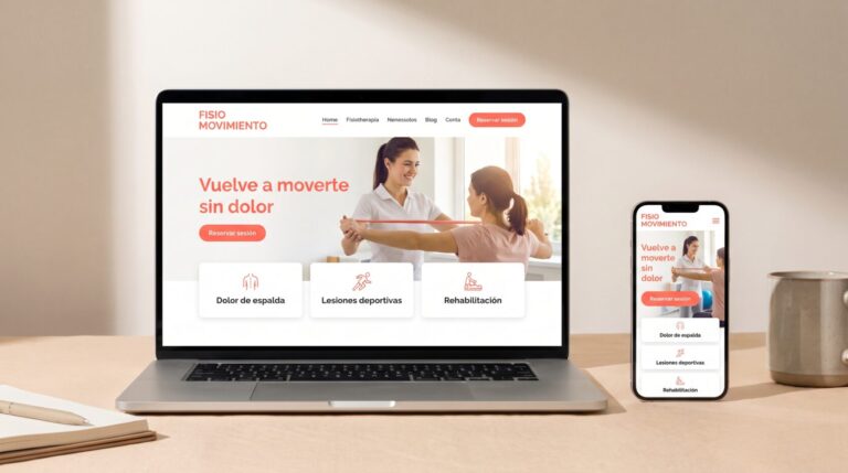 Ejemplo de web para fisioterapeutas · portada