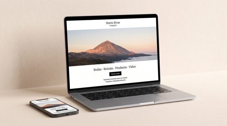 Ejemplo de web para fotógrafos y videógrafos · portada