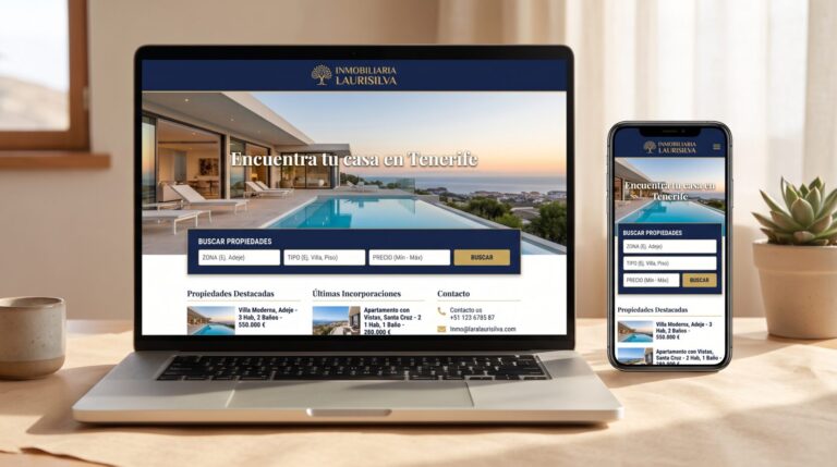 Ejemplo de web para inmobiliarias · portada