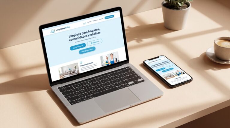Ejemplo de web para empresas de limpieza · portada