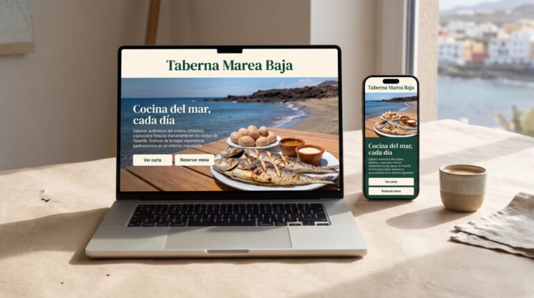 Ejemplo de web para restaurantes · portada