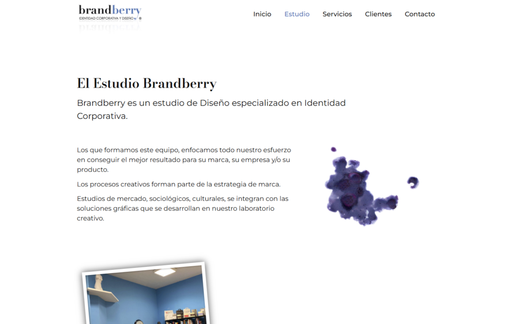 Página pública del estudio Brandberry