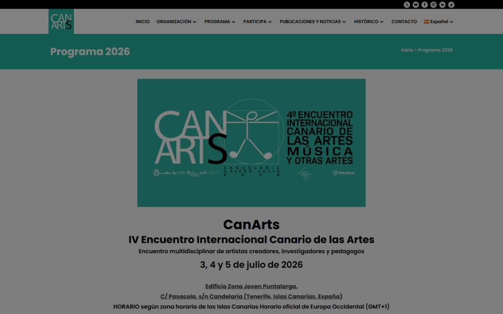 Programa público del Encuentro CanArts