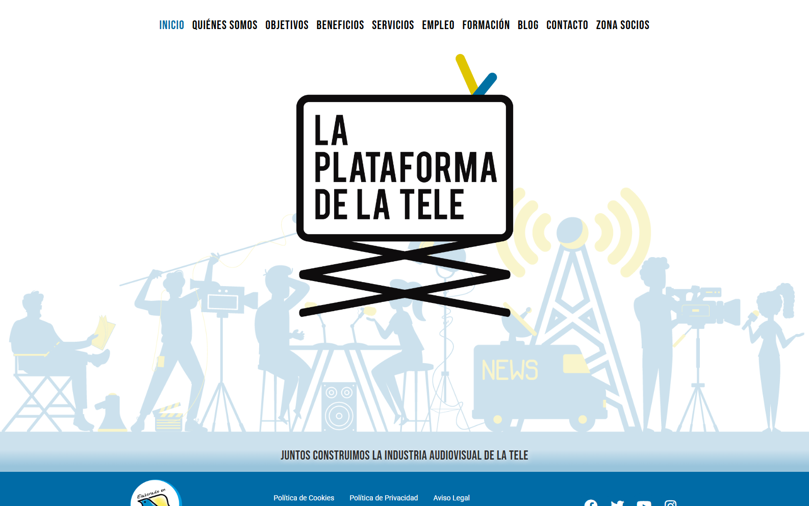 La Plataforma de la Tele: portada de la web