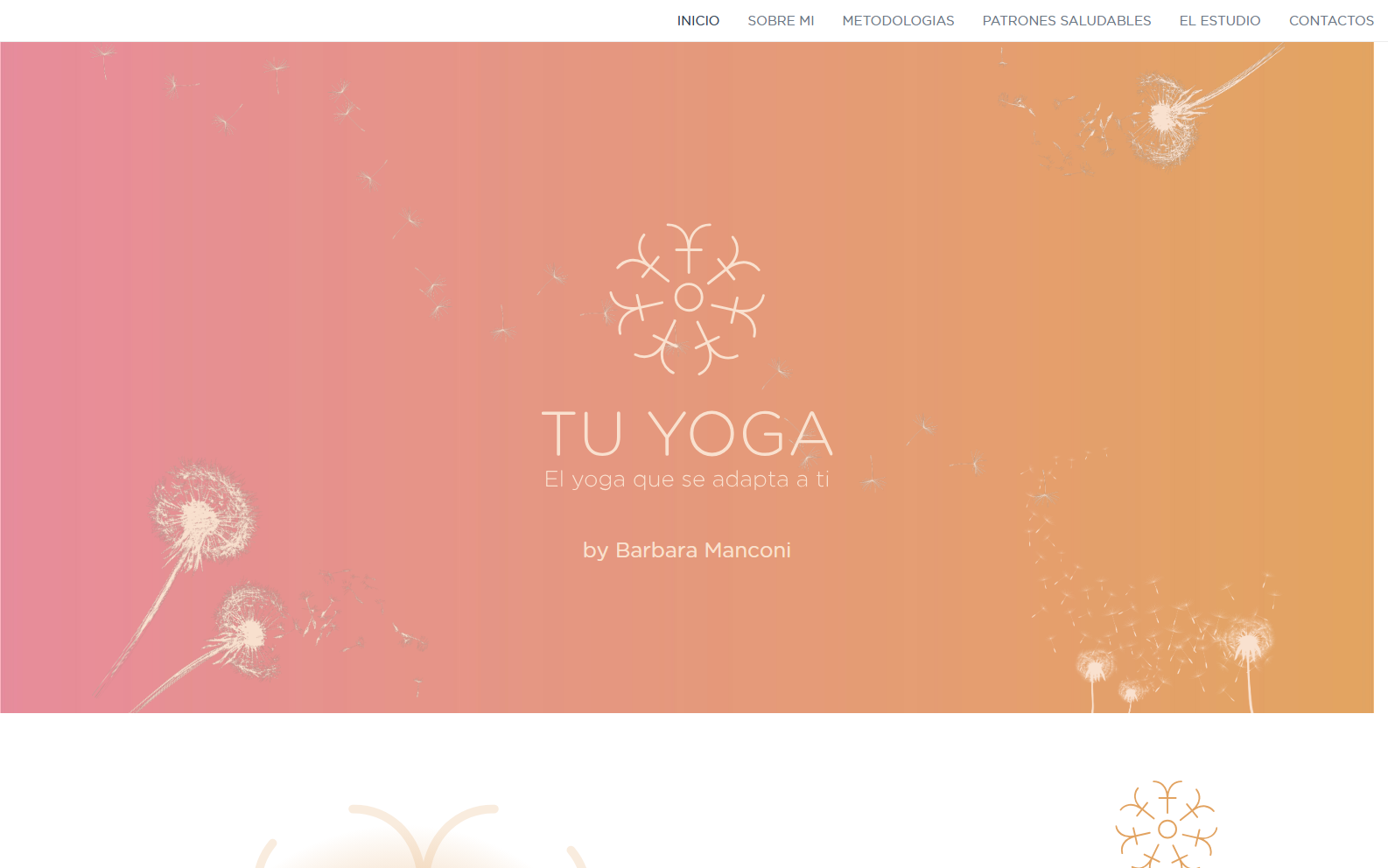 Tuyo Yoga Studio: portada de la web
